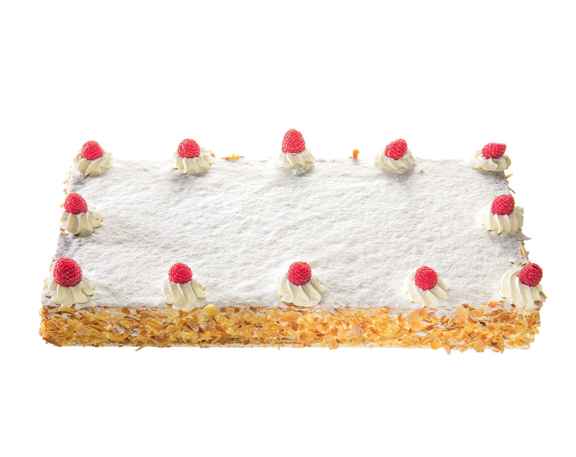 ZZZ Pavé mille feuille Crème fraîche framboise 24x44 cm