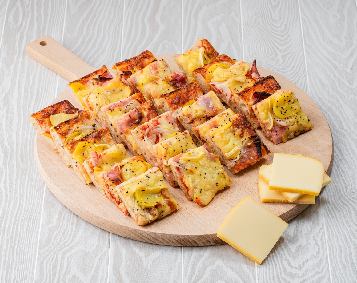 Mini-pizzas jambon raclette