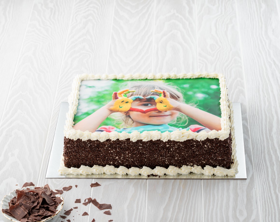 Gâteau forêt noire avec photo sans cerise