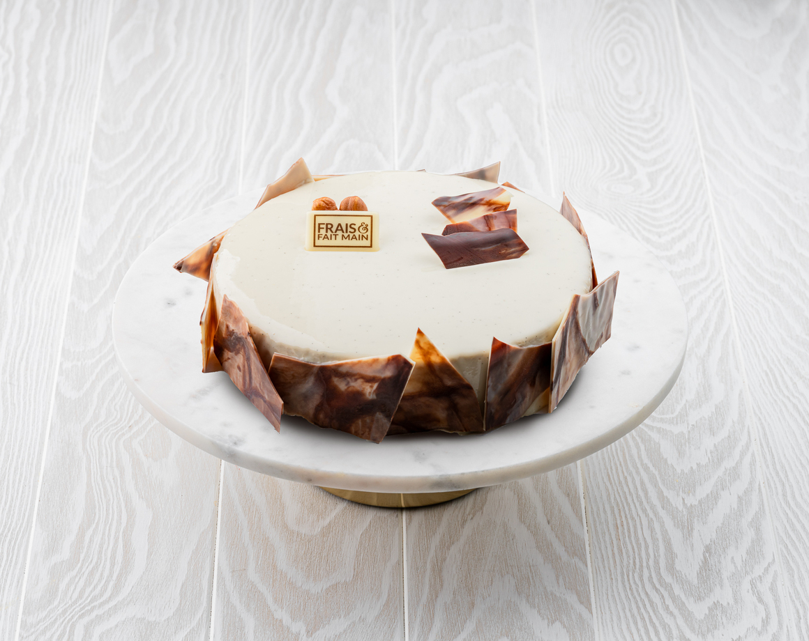 Entremets festif vanille praliné