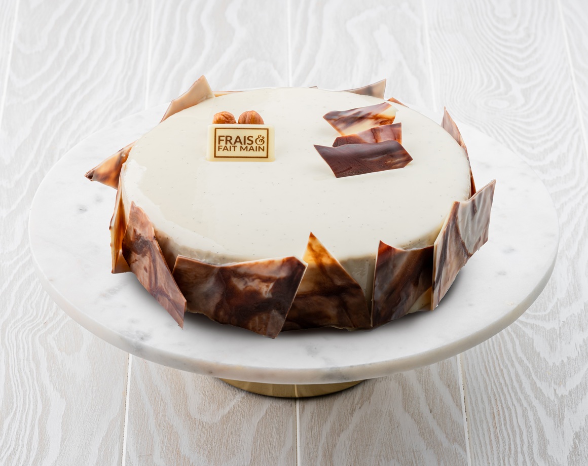 Entremets festif vanille praliné