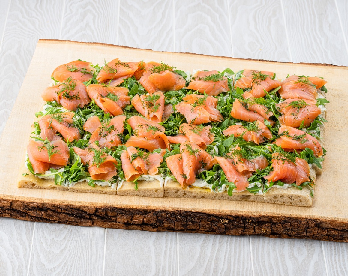 Focaccia saumon fumé